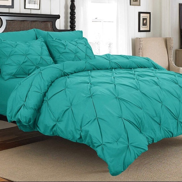 Other - Teal Pintuck Duvet Set
